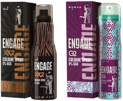 Engage XX2 and G2 Cologne Spray for Men and Women 135ML Each (Pack of 2) Eau de Parfum - 270 ml(For Men & Women)
Engage XX2 and G2 Cologne Spray for Men and Women 135ML Each (Pack of 2) Eau de Parfum - 270 ml(For Men & Women)