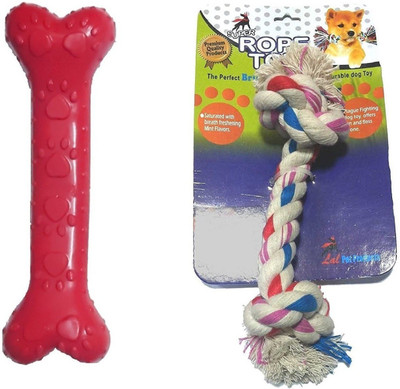 Goofy Tails Dog Chew Toy Combo (Rubber Bone + Cotton Bone) Large Rubber Bone For Dog
Goofy Tails Dog Chew Toy Combo (Rubber Bone + Cotton Bone) Large Rubber Bone For Dog