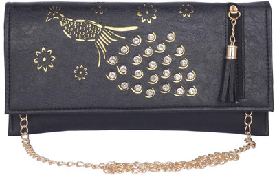 Aliado Women Casual Black Leatherette Sling Bag