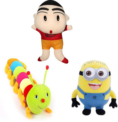 Marchie's Combo of cartoon character caterpillar (55 cm), shinchan (35 cm) and Minion (33 cm) Stuffed plus for kid/ Birthday gift for kid - 33 cm(Multicolor)
Marchie's Combo of cartoon character caterpillar (55 cm), shinchan (35 cm) and Minion (33 cm) Stuffed plus for kid/ Birthday gift for kid - 33 cm(Multicolor)