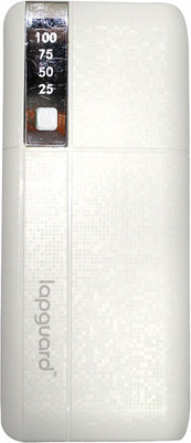 Lapguard 10400 mAh Power Bank (G515)(White, Silver, Lithium-ion), Silver;white