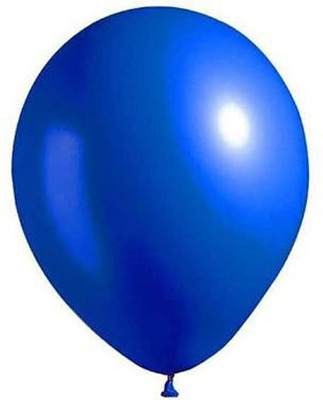 Retail Factory Solid RFB34 Metallic Balloon(Blue, Pack of 100)