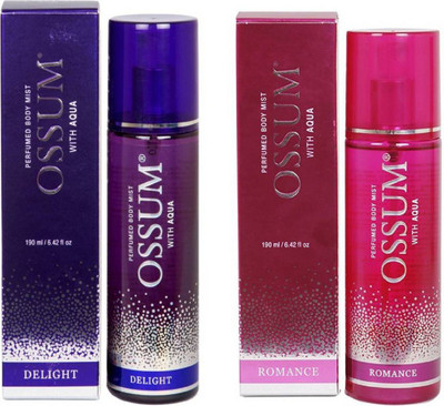 ossum romance & delight combo Perfume Body Spray - For Men & Women(230 ml, Pack of 2)
ossum romance & delight combo Perfume Body Spray - For Men & Women(230 ml, Pack of 2)