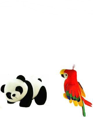 soniya Enterprises musical parrot-28cm and panda - 38 cm(Multicolor)