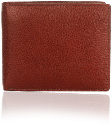 K London Men Brown Genuine Leather Wallet(4 Card Slots)
