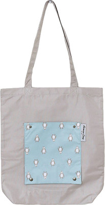RackJack Waterproof Tote Bag Casual Portable Travel Storage Foldable Shopping Bag - Grey and Sky Blue Waterproof Shoulder Bag(Grey, Blue, 10 L)