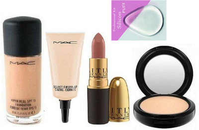 Professional kit Of Silicon Puff , Mac Select Cover-up cache Cernes Concealer, Hyper real SPF 15 foundation with Mac Cremesheen Caitlyn Jenner Lipstick Brown with Studio Fix Compact(Set of 5)
Professional kit Of Silicon Puff , Mac Select Cover-up cache Cernes Concealer, Hyper real SPF 15 foundation with Mac Cremesheen Caitlyn Jenner Lipstick Brown with Studio Fix Compact(Set of 5)