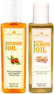 Park Daniel Organic Rosehip oil and Almond oil - Natural & Undiluted combo of 2 bottles of 100 ml (200ml)(200 ml)
Park Daniel Organic Rosehip oil and Almond oil - Natural & Undiluted combo of 2 bottles of 100 ml (200ml)(200 ml)