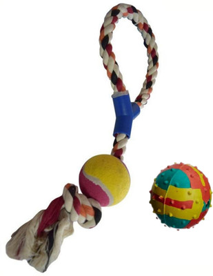 Pet Needs Chew Ball Rope Toy with Multi Color Bouncy Rubber Ball Toy for Puppy-Small Cotton Chew Toy, Ball For Dog
Pet Needs Chew Ball Rope Toy with Multi Color Bouncy Rubber Ball Toy for Puppy-Small Cotton Chew Toy, Ball For Dog