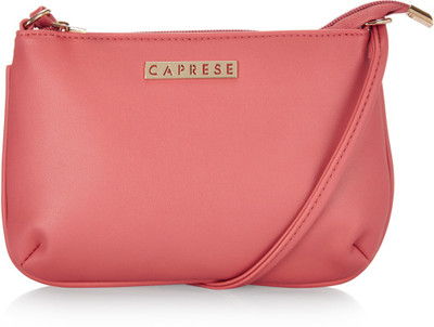 Caprese Women Casual Pink PU Sling Bag