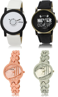 LOREM FZ 26_27 _ 222_223 Combo Watches With Unique & Fancy Look Attractive Watch - For Men & Women