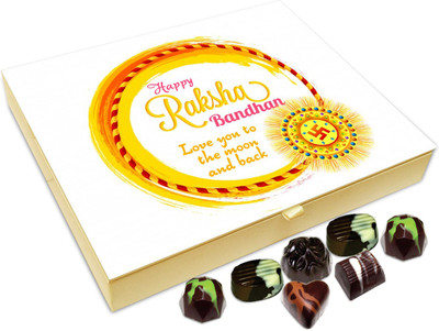 Chocholik Rakhi Gift Box - Happy Raksha Bandhan, Love You To The Moon And Back - 20pc Truffles(240 g)
Chocholik Rakhi Gift Box - Happy Raksha Bandhan, Love You To The Moon And Back - 20pc Truffles(240 g)