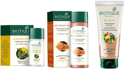 BIOTIQUE BIO Dandelion Ageless Lightening Serum, Honey Gel Refreshing Foaming Face cleanser , white advanced fairness face wash(Set of 3)
BIOTIQUE BIO Dandelion Ageless Lightening Serum, Honey Gel Refreshing Foaming Face cleanser , white advanced fairness face wash(Set of 3)