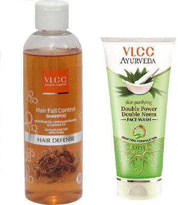 VLCC Hairfall control shampoo 350ml + Double power double neem face wash 100ml(Set of 2)
VLCC Hairfall control shampoo 350ml + Double power double neem face wash 100ml(Set of 2)