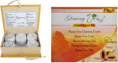 Glowing Buzz Combo of anti tan facial kit and papaya facial kit 200 g(Set of 2)