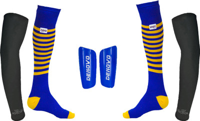 DeNovo Ultimate Protection (One Pair Large Shin Guard + One Pair Lycra Striped Knee Length Football Socks + One Pair UV Protection Arm Sleeves) Football Kit
DeNovo Ultimate Protection (One Pair Large Shin Guard + One Pair Lycra Striped Knee Length Football Socks + One Pair UV Protection Arm Sleeves) Football Kit