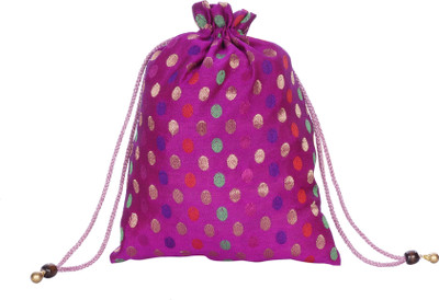 Empower Trust Zari Potli Pouch(Pink)