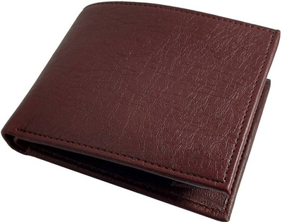 FASHIONEVER Men Brown Artificial Leather Wallet(6 Card Slots)