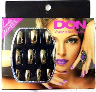 AuraSkin rtificial Nails - Bridal Series Golden nails with glue GOlden(Pack of 12)
AuraSkin rtificial Nails - Bridal Series Golden nails with glue GOlden(Pack of 12)