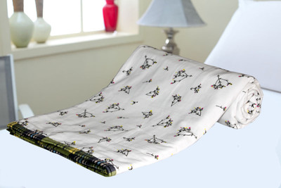 Polka Printed Dohar(Cotton, Black