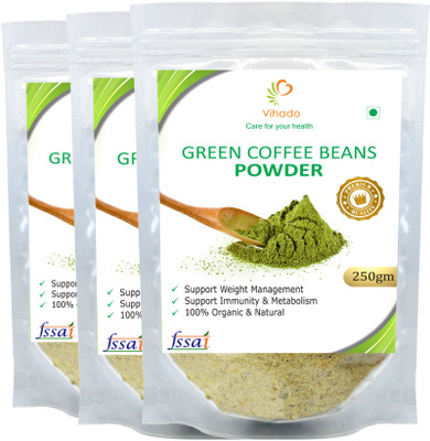 Vihado Premium Quality Green Coffee Beans Powder, Unroasted, Arabica AAA+ - Roast & Ground Coffee 250 g(Pack of 3)
Vihado Premium Quality Green Coffee Beans Powder, Unroasted, Arabica AAA+ - Roast & Ground Coffee 250 g(Pack of 3)