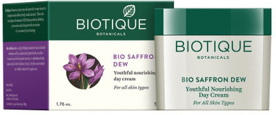 BIOTIQUE BIO Saffron Dew Youthful Nourishing Day Cream For All Skin Types, 50G(50 g)
BIOTIQUE BIO Saffron Dew Youthful Nourishing Day Cream For All Skin Types, 50G(50 g)