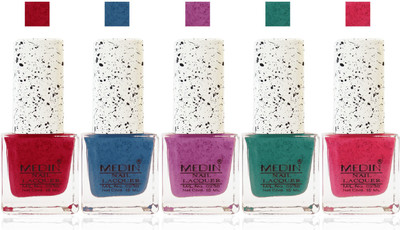 Medin Paris Premium quality fashion cookie crumble Nail Polish Combo Set of 5 color l purple sky blue green red
Medin Paris Premium quality fashion cookie crumble Nail Polish Combo Set of 5 color l purple sky blue green red