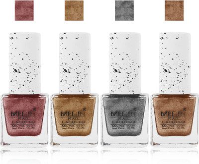 Medin paris sand look fashion Metallic Nail Polish lady femina09 Combo Set of 4 color grey brown maroon golden(Pack of 4)
Medin paris sand look fashion Metallic Nail Polish lady femina09 Combo Set of 4 color grey brown maroon golden(Pack of 4)