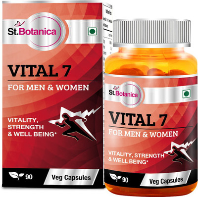 St.Botanica Vital 7 For Men and Women - Blend of Shilajit, Ashwagandha, Safed Musli, Mucuna, Tribulus and more.(90 No)
St.Botanica Vital 7 For Men and Women - Blend of Shilajit, Ashwagandha, Safed Musli, Mucuna, Tribulus and more.(90 No)