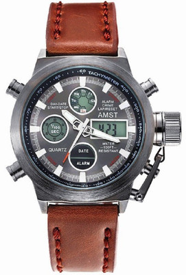 amst 3003bl Genuine New Digital Analog leather strap watch with original box Watch - For Men
amst 3003bl Genuine New Digital Analog leather strap watch with original box Watch - For Men