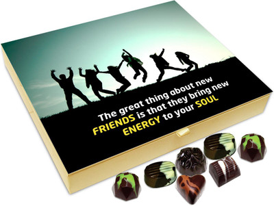 Chocholik Friendship Gift - New Friends Is That They Bring New Energy to Your Soul -20pc Truffles(240 g)
Chocholik Friendship Gift - New Friends Is That They Bring New Energy to Your Soul -20pc Truffles(240 g)