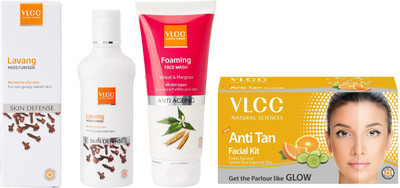 VLCC Lavang moisturiser 100ml+Foaming Face wash 100ml + Anti Tan Facial kit 60gm(Set of 3)
VLCC Lavang moisturiser 100ml+Foaming Face wash 100ml + Anti Tan Facial kit 60gm(Set of 3)