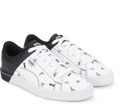 Puma Boys & Girls Lace Sneakers(White, Puma white-puma white-puma bla