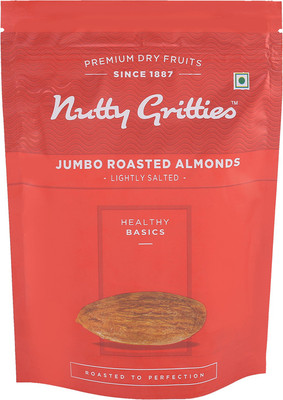 Nutty Gritties Jumbo Roasted Almonds, Lightly Salted Almonds(194 g, Pouch)