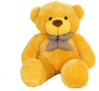 omex 3 Feet Cute Blue Fur & Heart Teddy Bear - 91 cm(Yellow)