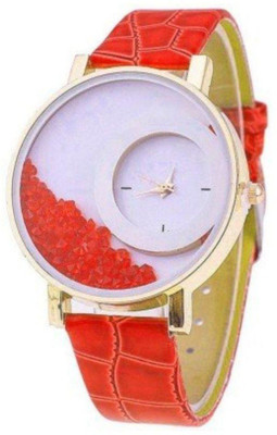 Infinity Enterprise red stylist mxre studded diamond Watch - For Girls