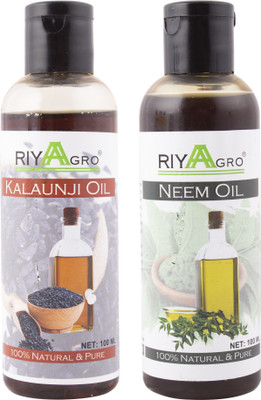 RIYAAGRO (Combo Pack of 2) 100 % Natrual & Pure Undiluted Cold Pressed (Kalaunji & Neem Oil) For Hair-Scalp-Skin-Face-Nails-- 100 ml(200 ml)
RIYAAGRO (Combo Pack of 2) 100 % Natrual & Pure Undiluted Cold Pressed (Kalaunji & Neem Oil) For Hair-Scalp-Skin-Face-Nails-- 100 ml(200 ml)