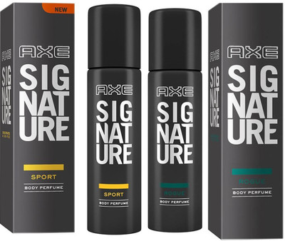 AXE SIGNATURE ROGUE BODY PERFUME 122 ML + SIGNATURE SPORT BODY PERFUME 122 ML Deodorant Spray - For Men & Women(122 ml, Pack of 2)
AXE SIGNATURE ROGUE BODY PERFUME 122 ML + SIGNATURE SPORT BODY PERFUME 122 ML Deodorant Spray - For Men & Women(122 ml, Pack of 2)