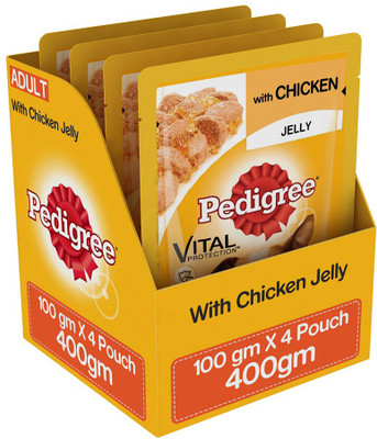 Pedigree Jelly Chicken 400 g Wet Dog Food(Pack of 4) 
Pedigree Jelly Chicken 400 g Wet Dog Food(Pack of 4)