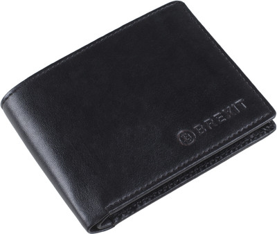 Brexit Men Black Artificial Leather Wallet(3 Card Slots)
