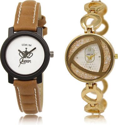 LOREM LR-209-239 Silver & White Round Girl's Metal Bracelet & Leather Watch - For Women
LOREM LR-209-239 Silver & White Round Girl's Metal Bracelet & Leather Watch - For Women