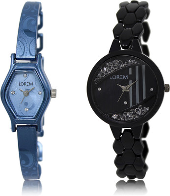 LOREM LR-218-221 Black & Blue Round & Contemporary Girl's Metal Bracelet Watch - For Women
LOREM LR-218-221 Black & Blue Round & Contemporary Girl's Metal Bracelet Watch - For Women