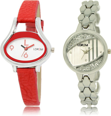 LOREM LR-206-223 Silver & White Round & Oval Girl's Metal Bracelet & Leather Watch - For Women 
LOREM LR-206-223 Silver & White Round & Oval Girl's Metal Bracelet & Leather Watch - For Women
