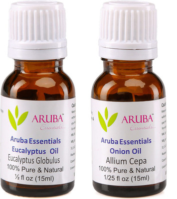 Aruba Essentials Eucalyptus Oil & Onion Oil 100% Undiluted Combo of 15 ml each(30 ml)
Aruba Essentials Eucalyptus Oil & Onion Oil 100% Undiluted Combo of 15 ml each(30 ml)