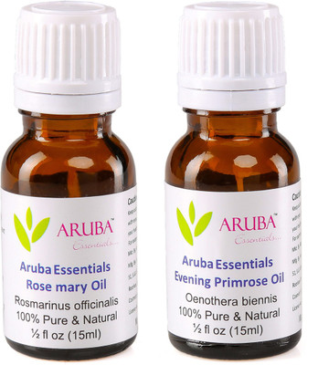 Aruba Essentials Rosemary Oil & Evening Primrose Oil 100% Undiluted Combo of 15 ml each(30 ml)
Aruba Essentials Rosemary Oil & Evening Primrose Oil 100% Undiluted Combo of 15 ml each(30 ml)