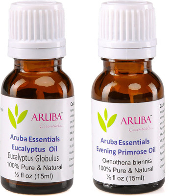 Aruba Essentials Eucalyptus Oil & Evening Primrose Oil 100% Undiluted Combo of 15 ml each(30 ml)
Aruba Essentials Eucalyptus Oil & Evening Primrose Oil 100% Undiluted Combo of 15 ml each(30 ml)