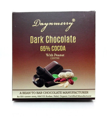 Daynmerry 65% Dark Chocolate with Peanut- 40 gm - Pack of 8 Bars(Pack of 8, 320 g)
Daynmerry 65% Dark Chocolate with Peanut- 40 gm - Pack of 8 Bars(Pack of 8, 320 g)