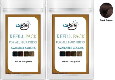 Osking Hair Building Fiber Refill Pack 110 gram (Hair Loss Concealer ) Dark Brown ,Pack Of 2(220 g)
Osking Hair Building Fiber Refill Pack 110 gram (Hair Loss Concealer ) Dark Brown ,Pack Of 2(220 g)
