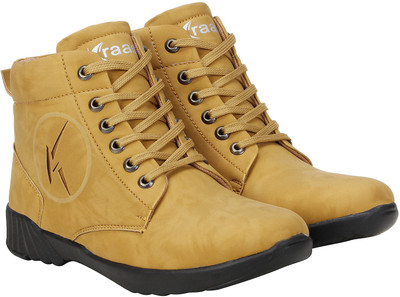 Kraasa Biker Boots For Men(Bronze