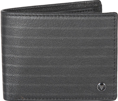 Van Heusen Men Casual Black Genuine Leather Wallet(4 Card Slots)